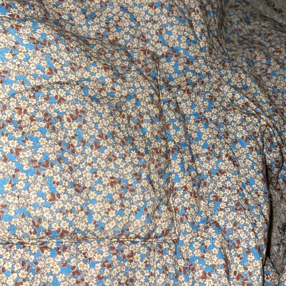 Mango quilted ditsy floral print jacket in light blue NWOT - Picture 15 of 16
